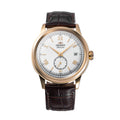 Bambino Version 7 Small Seconds Gold-Tone 38mm - White on Leather Strap
