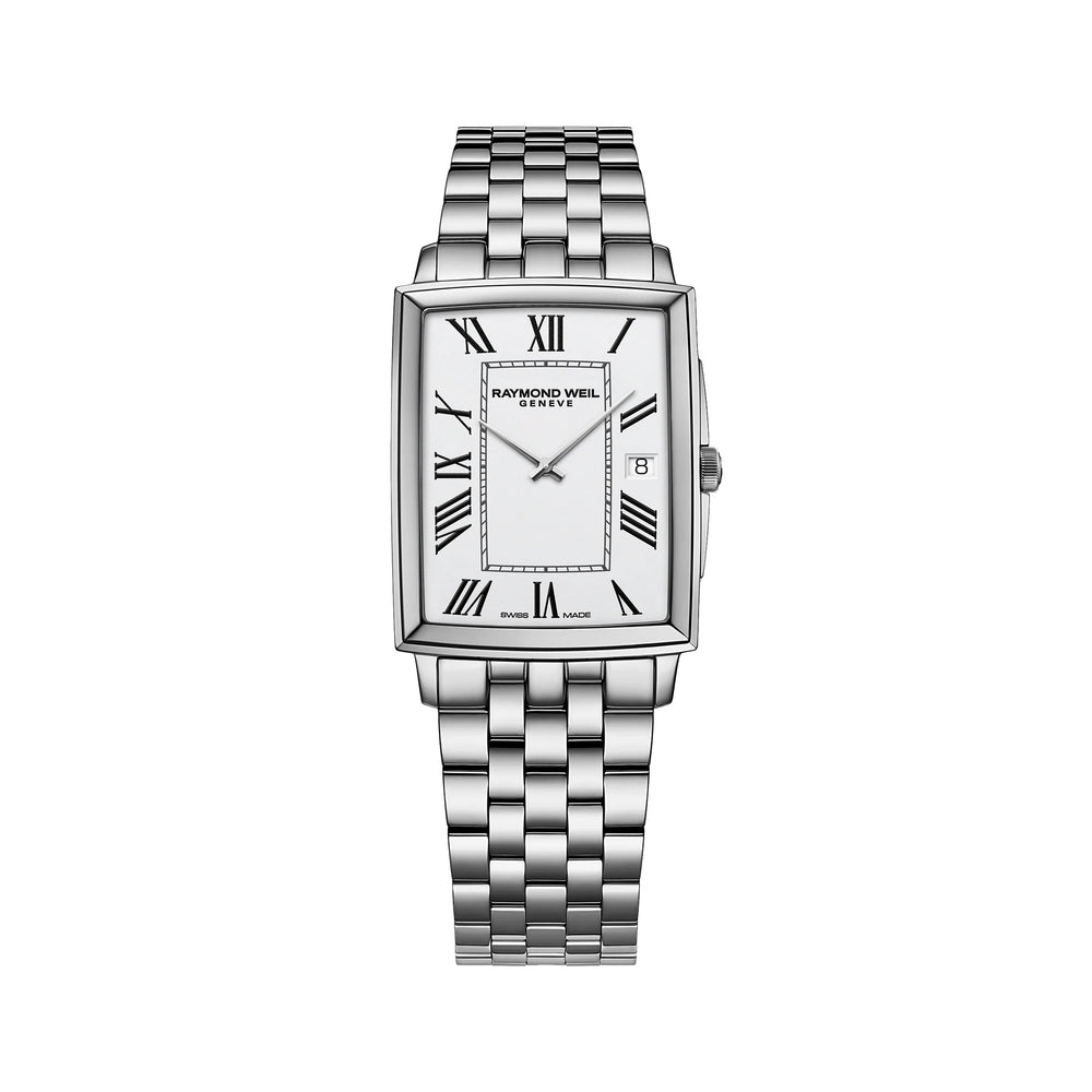 Toccata Square 37mm - White on Bracelet