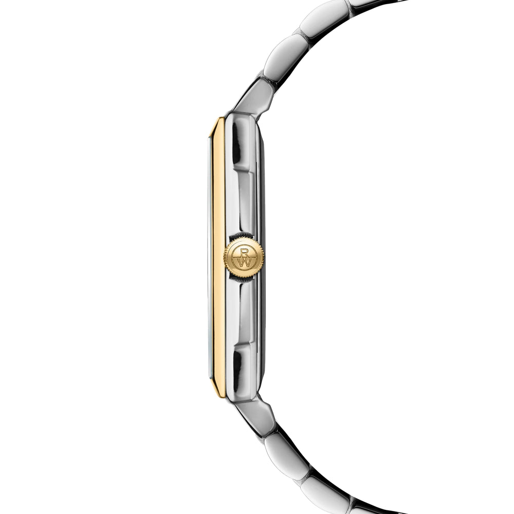 Toccata Square Yellow Gold Two-Tone 37mm - White on Bracelet