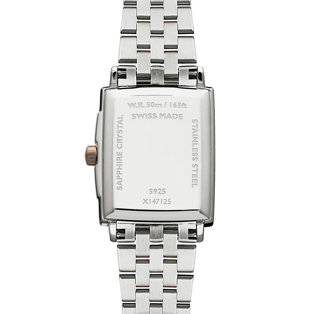 Toccata Square Rose Gold Two-Tone 37mm - White on Bracelet