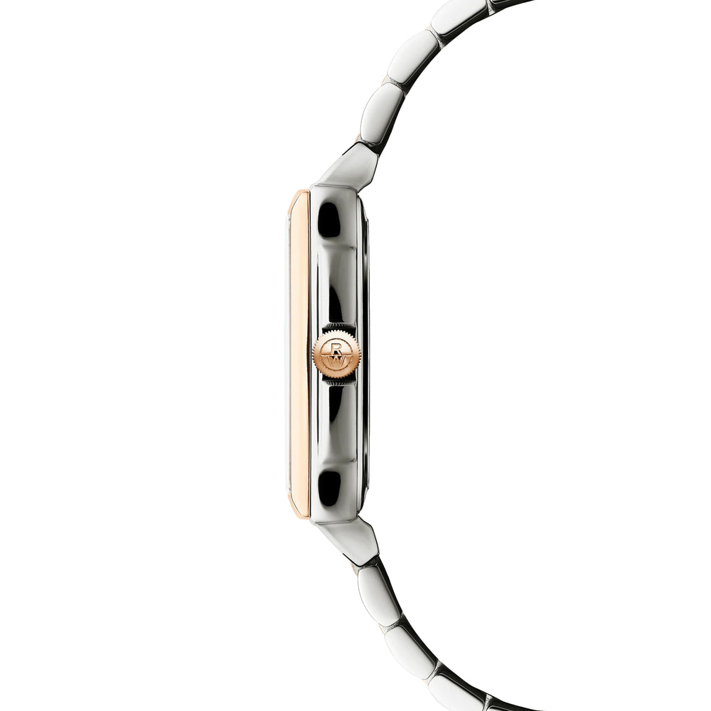 Toccata Square Rose Gold Two-Tone 37mm - White on Bracelet