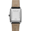 Toccata Square 28mm - White on Leather Strap