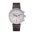 Hamburg Chrono Mecha-Quartz 42mm - Silver on Leather Strap