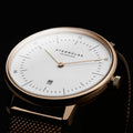 Naos XS Quartz Rose Gold PVD 33mm - White on Bracelet