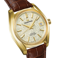 SBGH376 Heritage Hi-Beat 18K Yellow Gold 38mm - Green on Leather Strap