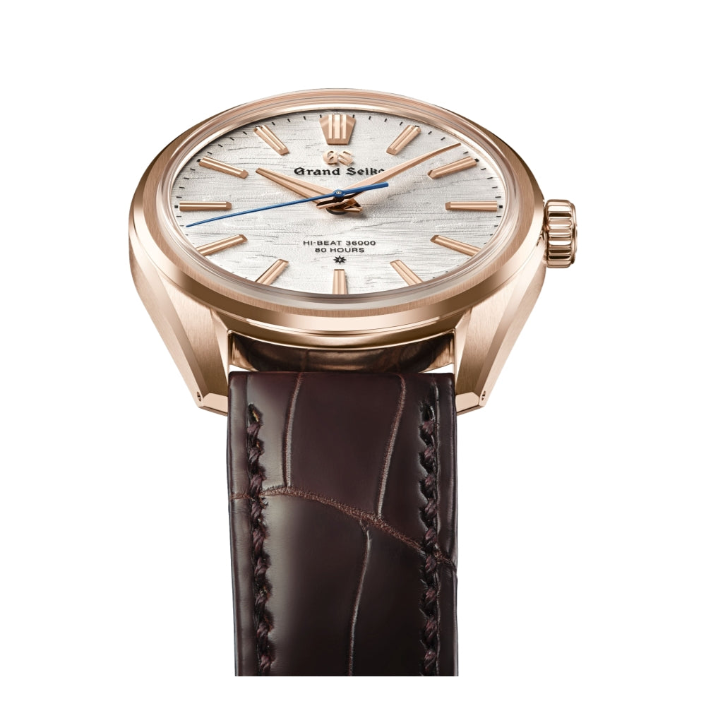 SLGW002 Evolution Limited Edition 9 Hi-Beat 36000 18K Rose Gold 38.6mm - Silver on Leather Strap