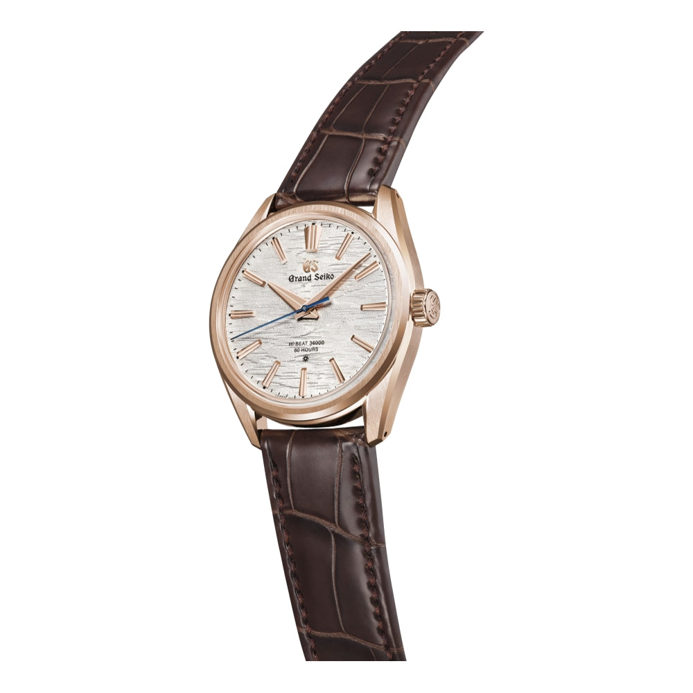 SLGW002 Evolution Limited Edition 9 Hi-Beat 36000 18K Rose Gold 38.6mm - Silver on Leather Strap