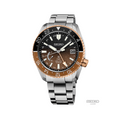 Seiko Prospex LX GMT U.S. Special Edition on stainless steel bracelet with bronze bezel and gradient dial.