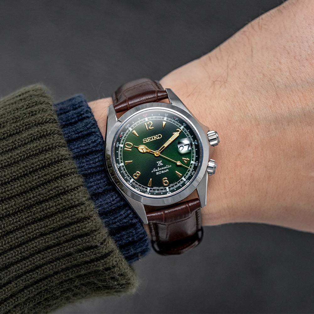 SPB121 Prospex Land 39.5mm - Green on Leather Strap