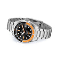 Matic S 39.5mm - Black, Orange Bezel on Bracelet