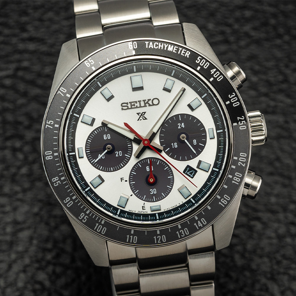 SSC911 Prospex Speedtimer 41.4mm - White on Bracelet