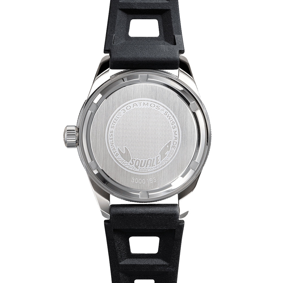 Sub-37 Legend 37mm - Black on Rubber Strap