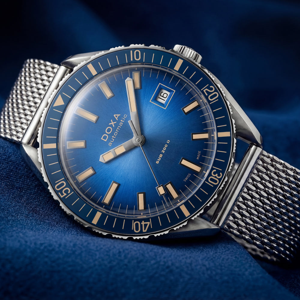 SUB 200 II Caribbean 44mm - Blue on Mesh Bracelet