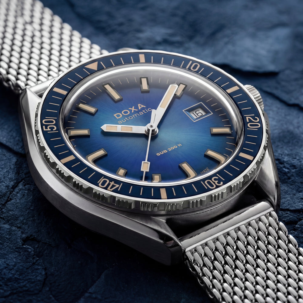 SUB 200 II Caribbean 44mm - Blue on Mesh Bracelet