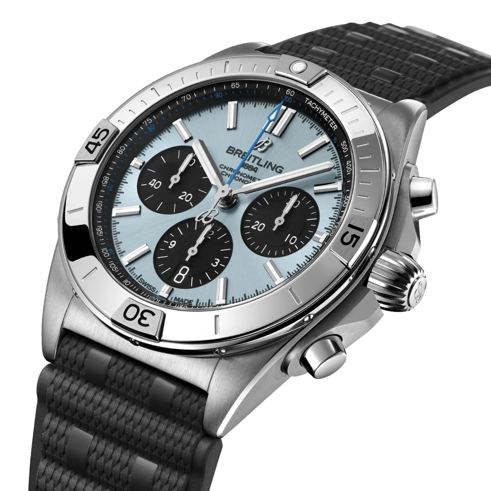 Chronomat B01 42mm - Ice Blue on Rubber Strap