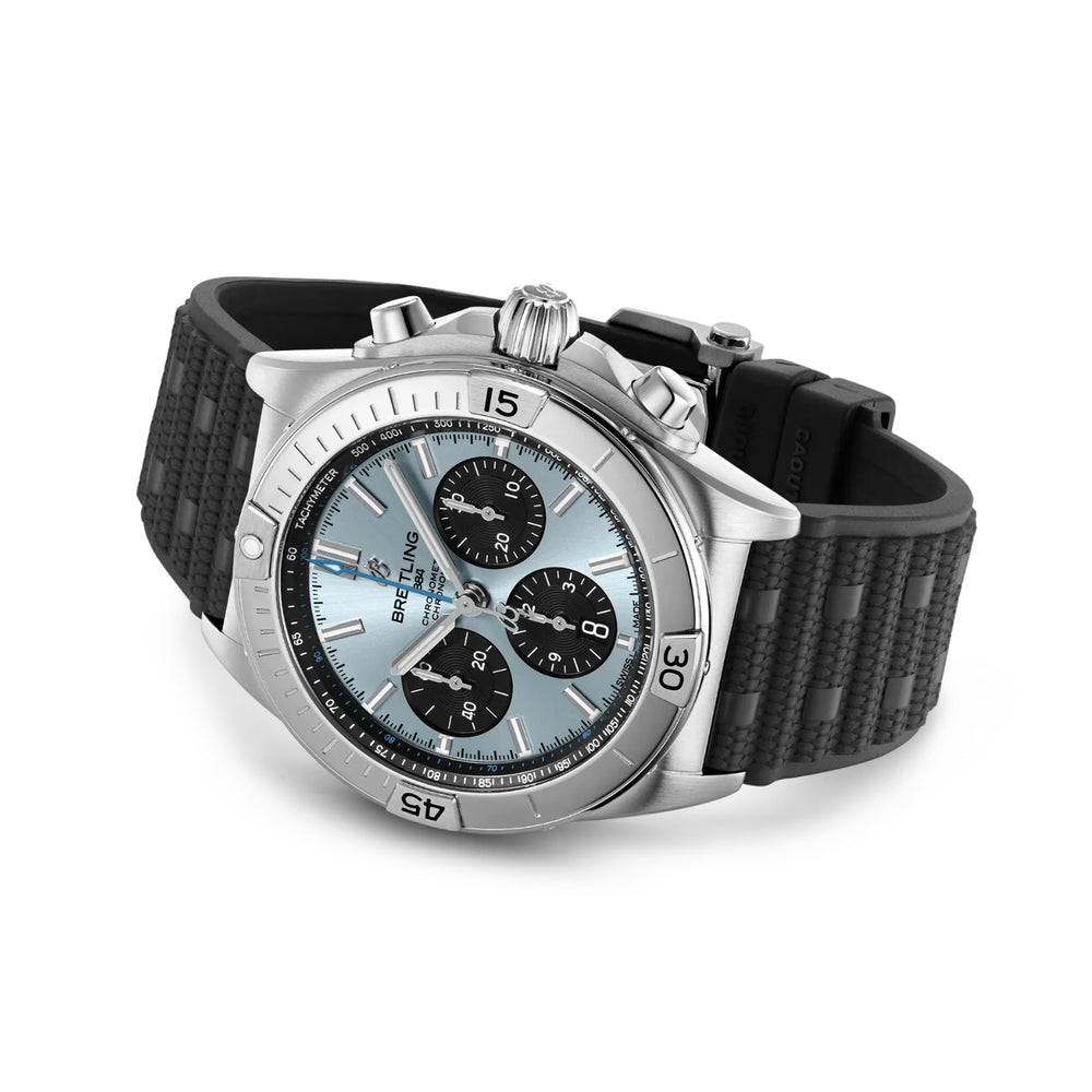 Chronomat B01 42mm - Ice Blue on Rubber Strap