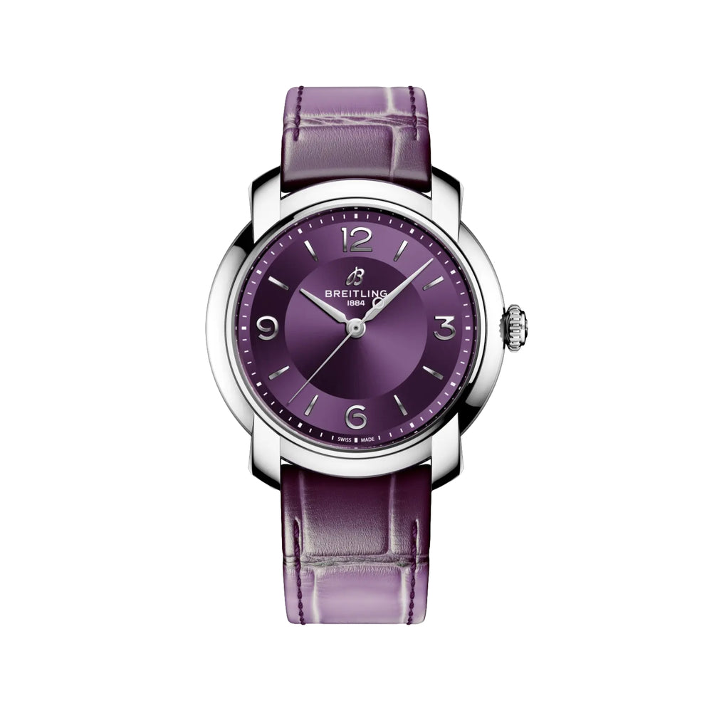 Lady Premier Automatic 36mm - Purple on Leather Strap