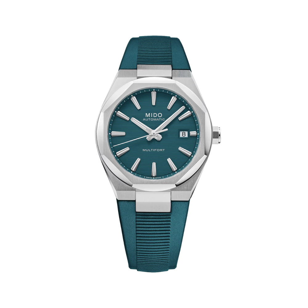 Multifort 8 One Crown 40mm - Green on Rubber Strap