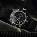 Standard-Issue Tritium Pilot's Quartz Type II NAV 41mm - Black on Fabric Strap