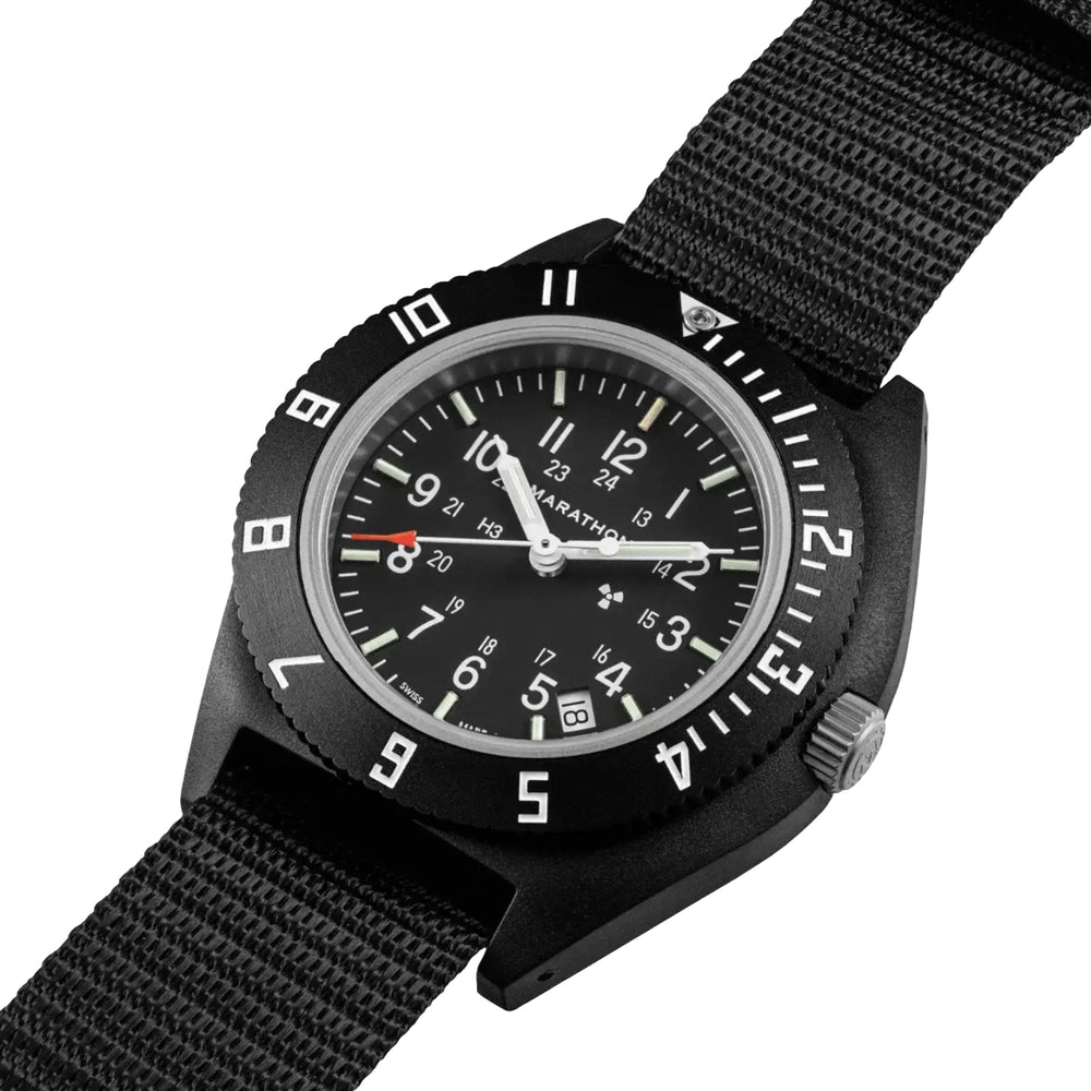 Standard-Issue Tritium Pilot's Quartz Type II NAV-D 41mm - Black on Fabric Strap