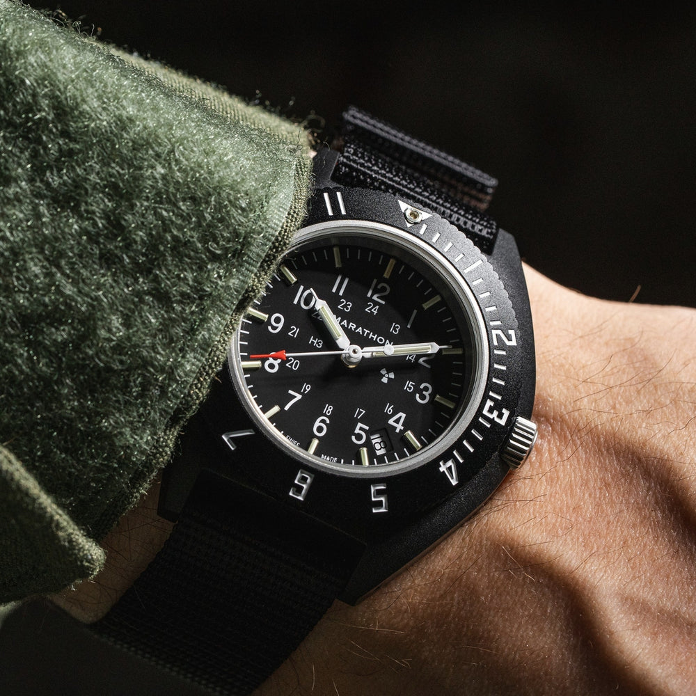 Standard-Issue Tritium Pilot's Quartz Type II NAV-D 41mm - Black on Fabric Strap