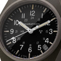 GPQ-D Standard-Issue Tritium Field Quartz Type II Sage Green 34mm - Black on Fabric Strap