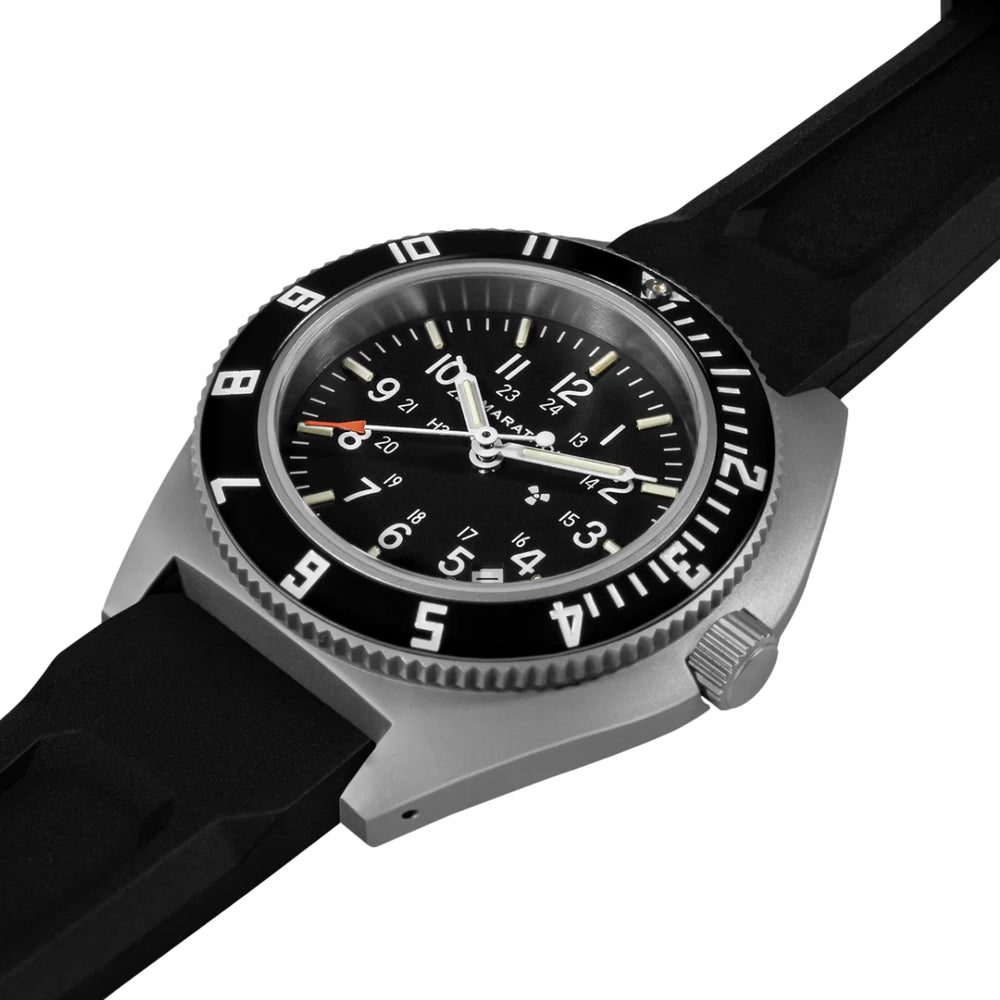 SSNAV-D Standard-Issue Tritium Pilot's Quartz Type II 41mm - Black on Rubber Strap