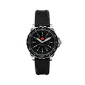 JSAR® Red Maple MaraGlo Diver's Quartz Type II 46mm - Black on Rubber Strap