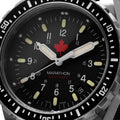 JSAR® Red Maple MaraGlo Diver's Quartz Type II 46mm - Black on Rubber Strap