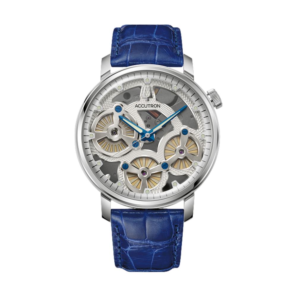 Spaceview Evolution 43.5mm - Silver-Tone on Leather Strap