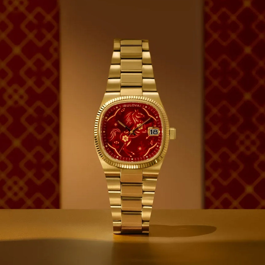Super Seville Year of the Horse Limited Edition Gold-Tone 37.5mm - Red on Bracelet