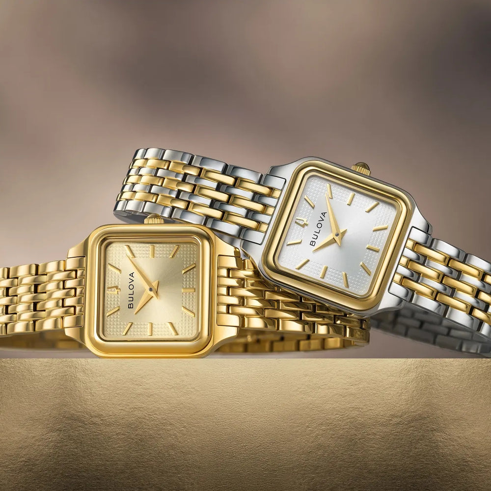 Classic Sutton Square 23mm - Silver-White on Bracelet