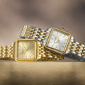 Classic Sutton Square 23mm - Silver-White on Bracelet