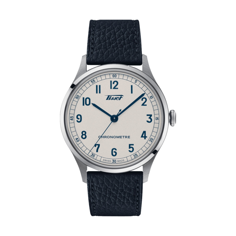 Heritage 1938 COSC 39mm - Silver on Leather Strap and Stainless Steel Bracelet