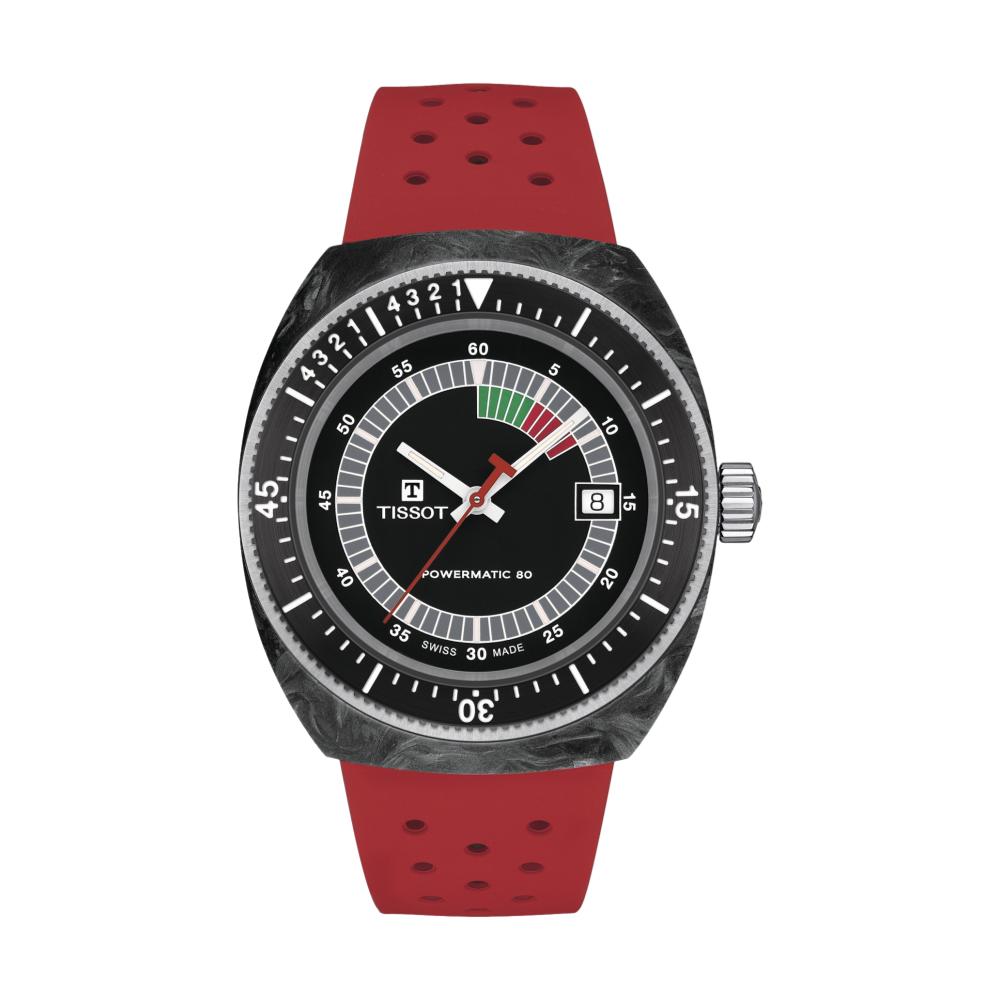 Sideral S 41mm - Black on Rubber Strap