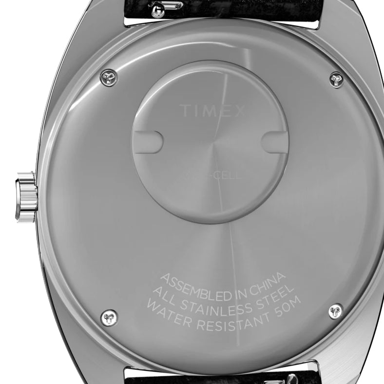 Q Timex 1978 Day/Date 37mm - Green on Leather Strap