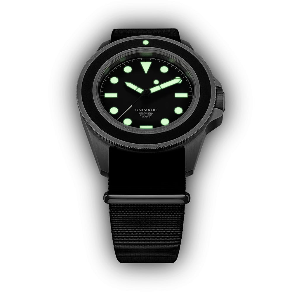 UC1 Modello Uno U1 Classic 40mm - Black on Fabric Strap