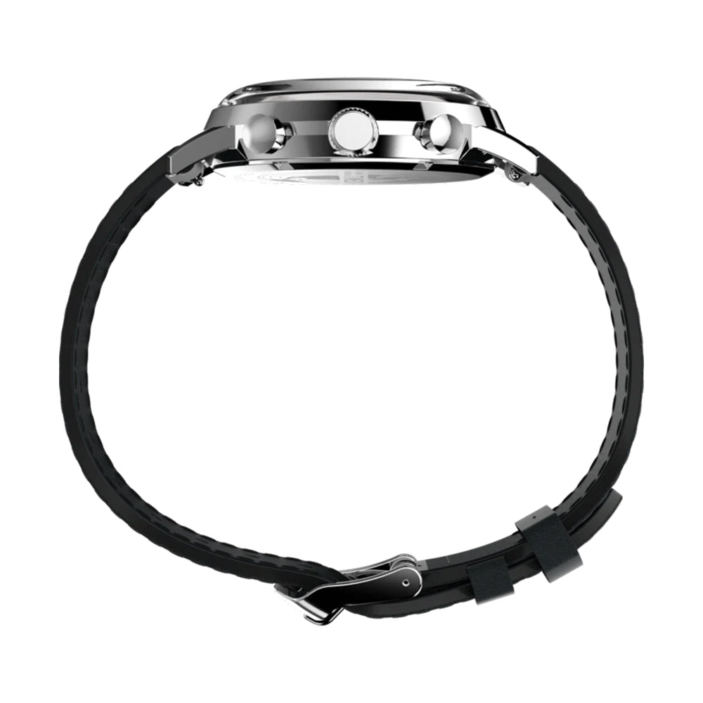 Marlin® Chronograph Tachymeter 40mm - Silver on Leather Strap