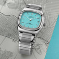 Timex® Automatic 1983 E Line 34mm - Blue on Bracelet