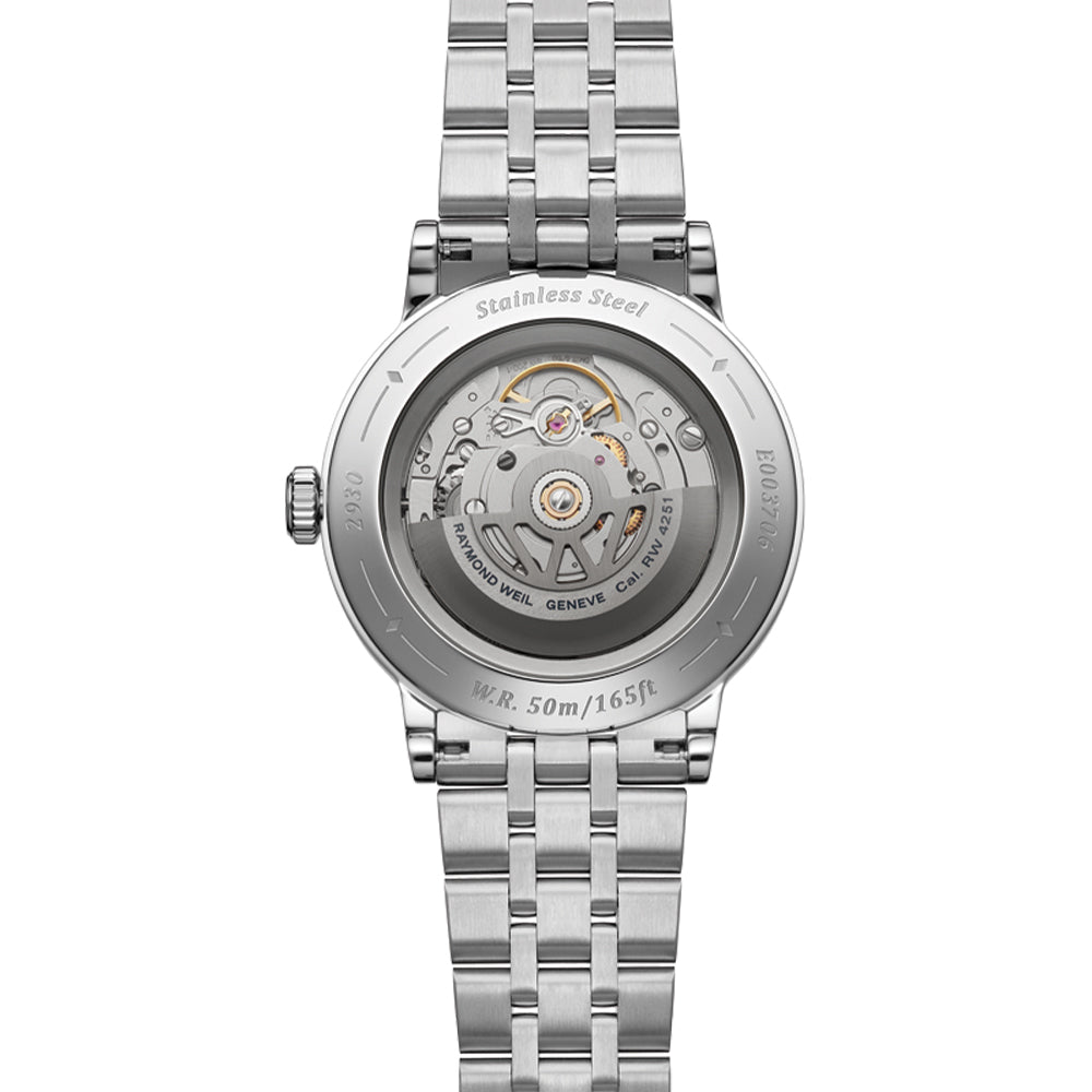Millesime Men's Automatic Small Seconds Sector Dial 39.5mm - Grey on Bracelet