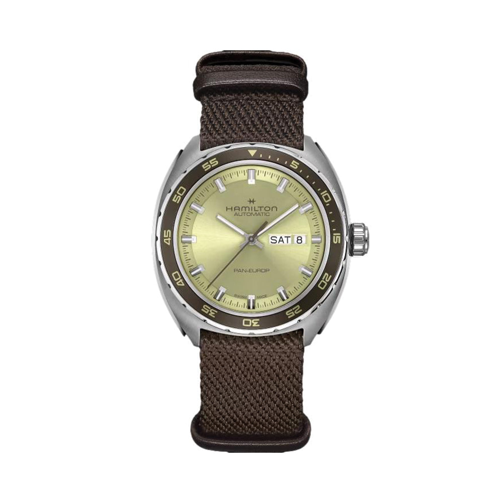 Pan Europ Day Date Auto 42mm - Green on Strap