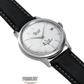Orient Peanuts 75th Anniversary Limited Edition Bambino 38mm - White on Black Leather Strap
