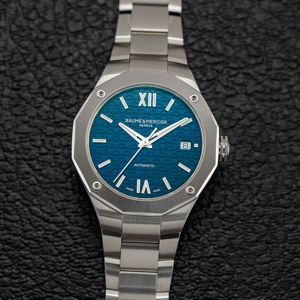 Riviera 10679 Automatic Date 36mm - Blue on Bracelet