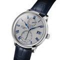 Senator Chronometer Manual Winding White Gold 42mm - Silver on Leather Strap