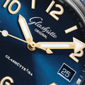 SeaQ Automatic Yellow Gold 39.5mm - Galvanized Blue on Fabric Strap