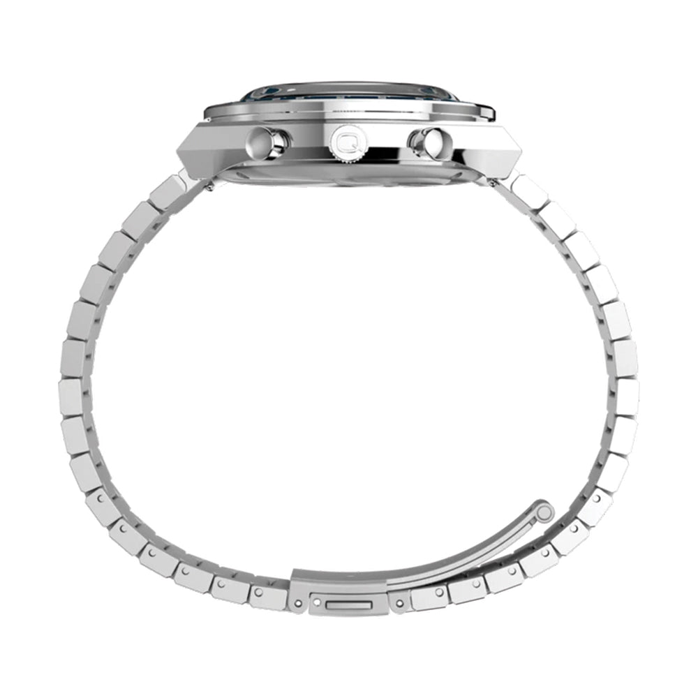 Q Timex Chronograph 40mm - Blue on Bracelet