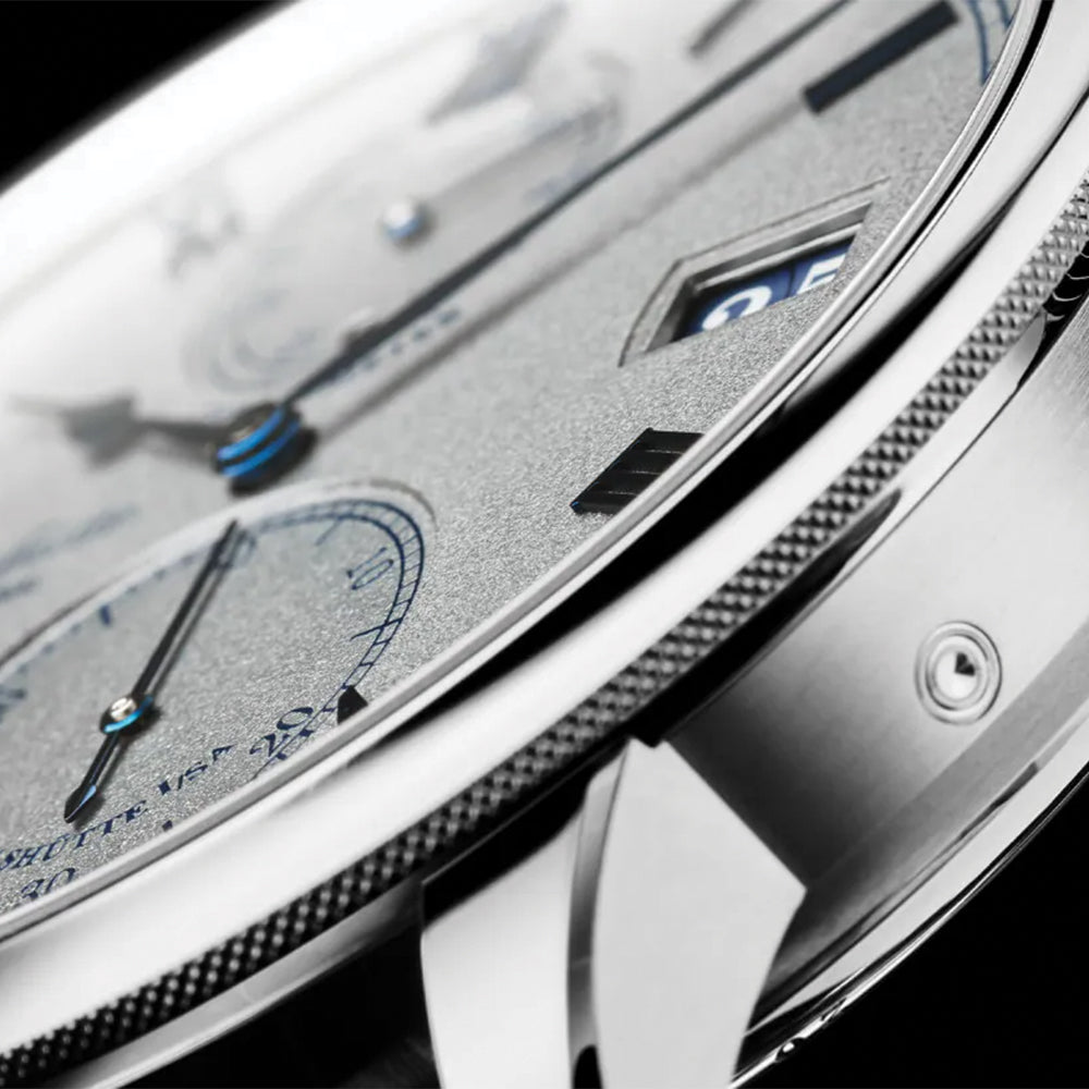 Senator Chronometer Manual Winding White Gold 42mm - Silver on Leather Strap