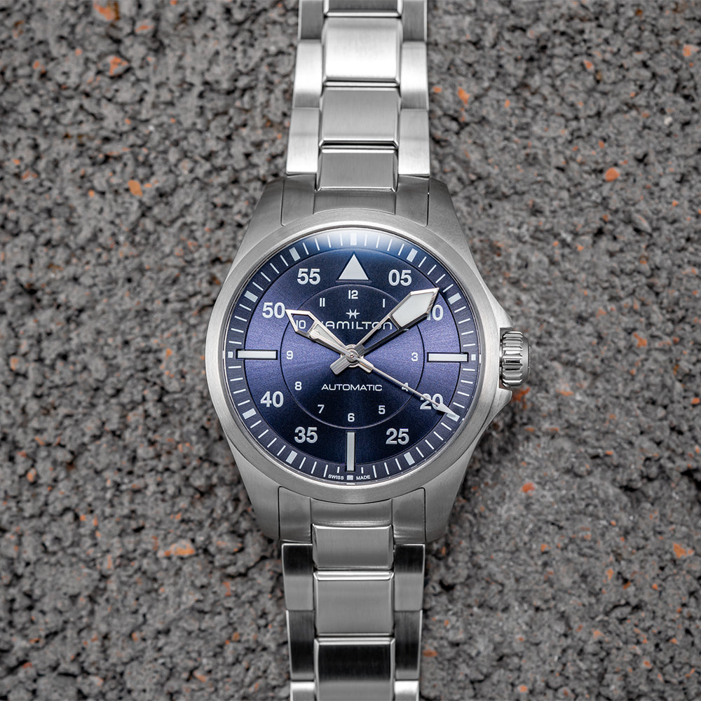 Pilot 36mm Blue Dial on Bracelet