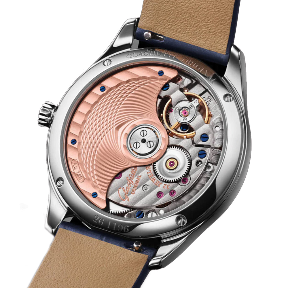 Serenade Luna Diamond Automatic 32.5mm - White, Mother-of-Pearl on Leather Strap
