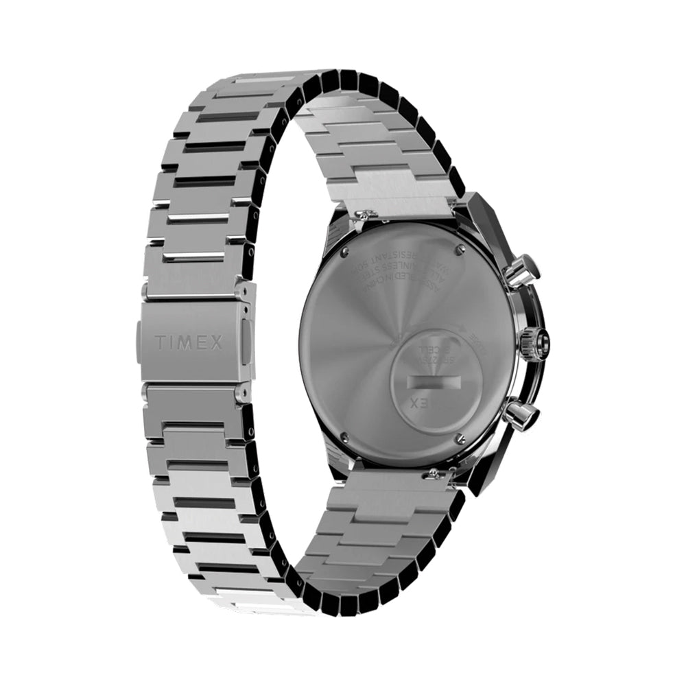 Q Timex Chronograph 40mm - Blue on Bracelet